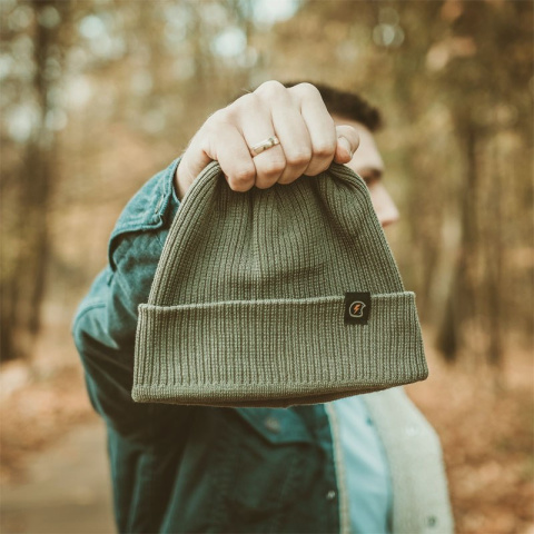 czapka zimowa zielona flash helmet