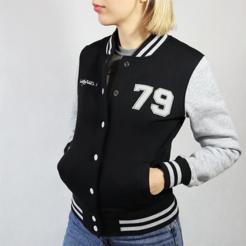 Bejsbolówka Damska 79 Point Oldschool College - Czarno/Szara