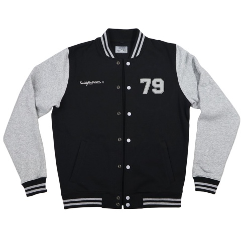 Bejsbolówka Męska 79 Point Oldschool College - Czarno/Szara