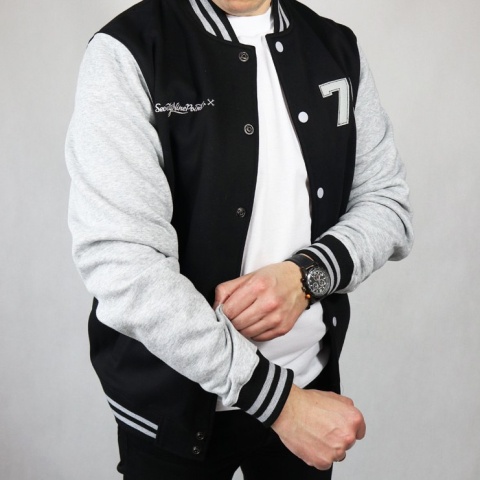 Bejsbolówka Męska 79 Point Oldschool College - Czarno/Szara