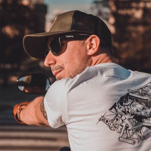 czapka z daszkiem motocyklowa zielona Spark It Up