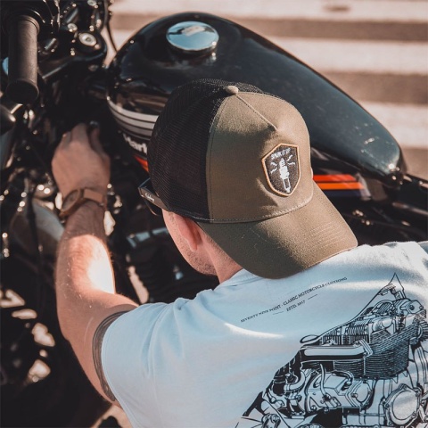 czapka z daszkiem motocyklowa zielona Spark It Up