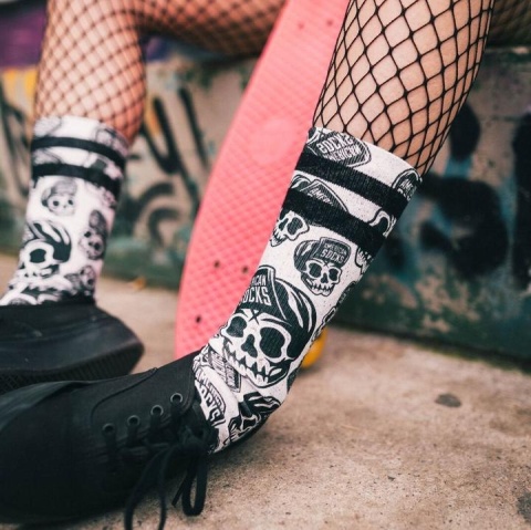 Skarpety American Socks Signature Skater Skull
