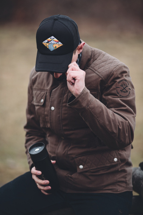 czapka z daszkiem motocyklowa czarna get lost