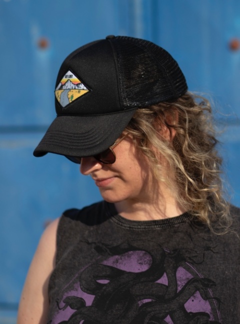 czapka z daszkiem motocyklowa czarna get lost