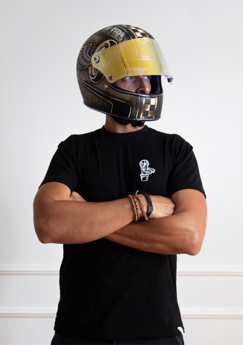 koszulka motocyklowa czarna cactus rider