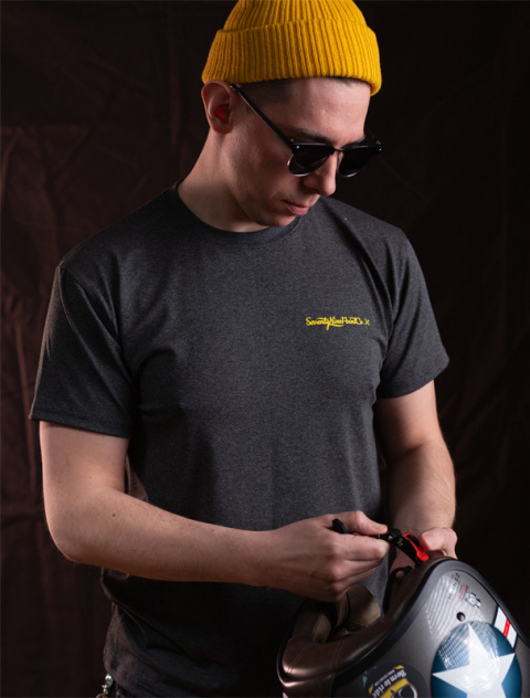 koszulka motocyklowa szara cafe racer