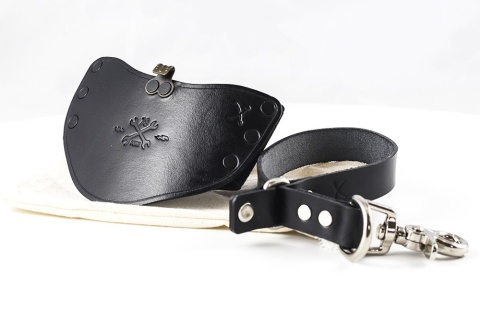 Zestaw skórzany protektor na but i pasek na rękawice Zestaw skórzany protektor na but i pasek na rękawice