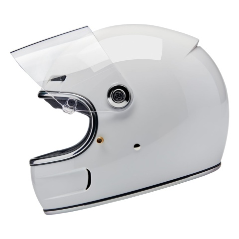 kask motocyklowy vintage biltwell gringo sv bialy polysk