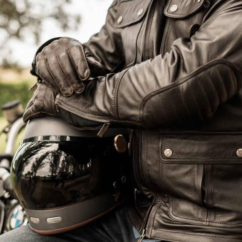 klasyczna skórzana kurtka motocyklowa